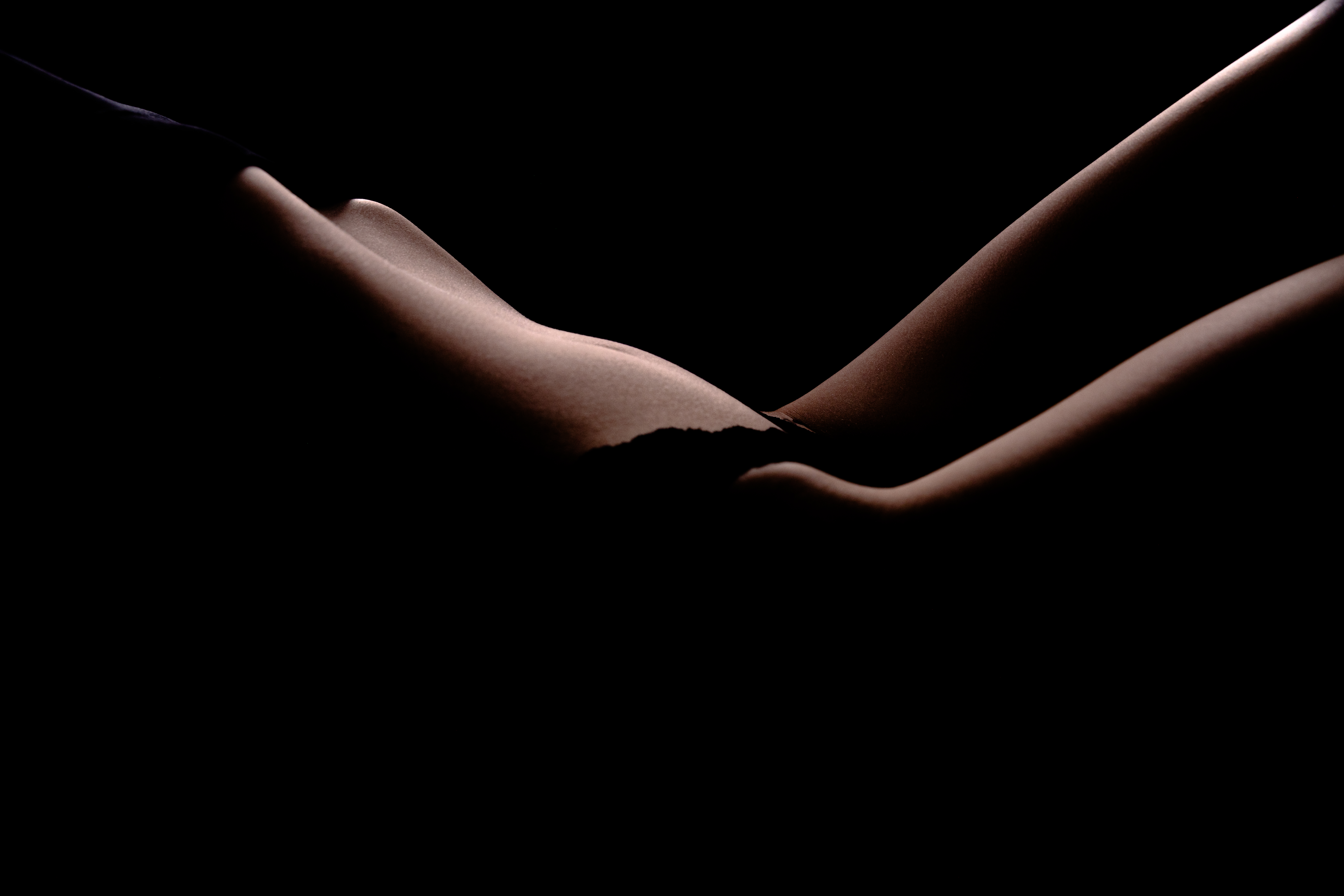 artistic boudoir photography with soft shadows and feminine body lines